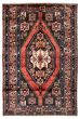 Bordered  Traditional Brown Area rug 4x6 Persian Hand-knotted 352254