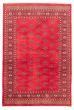 Bordered  Tribal Red Area rug 5x8 Pakistani Hand-knotted 359469