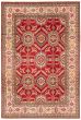 Bordered  Traditional Red Area rug 6x9 Afghan Hand-knotted 361402
