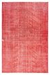 Bordered  Transitional Red Area rug 5x8 Turkish Hand-knotted 362989