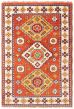 Bordered  Traditional Orange Area rug 3x5 Indian Hand-knotted 363049