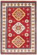 Bordered  Traditional Red Area rug 5x8 Indian Hand-knotted 364344
