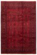 Bordered  Traditional Red Area rug 6x9 Afghan Hand-knotted 364438