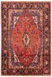 Bordered  Traditional Red Area rug 6x9 Persian Hand-knotted 364968