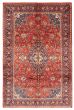 Bordered  Traditional Red Area rug 6x9 Persian Hand-knotted 364983
