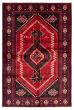 Bordered  Tribal Red Area rug 5x8 Persian Hand-knotted 365133