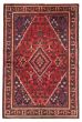 Bordered  Traditional Red Area rug 4x6 Persian Hand-knotted 365168