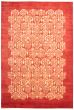 Traditional Red Area rug Unique Pakistani Hand-knotted 368297