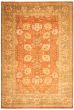 Traditional Brown Area rug Unique Pakistani Hand-knotted 368373
