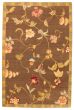 Traditional Brown Area rug 5x8 Nepal Hand-knotted 368642