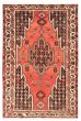 Bordered  Traditional Red Area rug 4x6 Persian Hand-knotted 371830