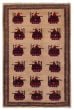 Bordered  Tribal Brown Area rug 3x5 Afghan Hand-knotted 372880