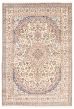 Bordered  Traditional Ivory Area rug 6x9 Persian Hand-knotted 373643