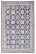 Bordered  Traditional Blue Area rug 5x8 Indian Hand-knotted 375173