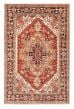 Bordered  Traditional Brown Area rug 5x8 Indian Hand-knotted 377426