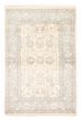 Bordered  Traditional Ivory Area rug 3x5 Indian Hand-knotted 377886