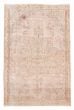 Bordered  Vintage/Distressed Brown Area rug 5x8 Turkish Hand-knotted 378078
