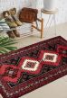 Bordered  Traditional Brown Area rug 3x5 Afghan Hand-knotted 379258