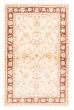 Bordered  Traditional Ivory Area rug 3x5 Afghan Hand-knotted 379374