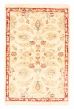 Bordered  Traditional Ivory Area rug 3x5 Afghan Hand-knotted 380038
