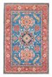 Bordered  Geometric Blue Area rug 6x9 Afghan Hand-knotted 381840
