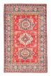 Bordered  Geometric Red Area rug 5x8 Afghan Hand-knotted 382050