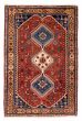 Bordered  Traditional Brown Area rug 3x5 Persian Hand-knotted 382512