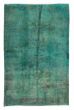 Overdyed  Transitional Green Area rug 3x5 Turkish Hand-knotted 385770