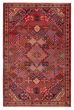Bordered  Vintage/Distressed Red Area rug 4x6 Turkish Hand-knotted 389651