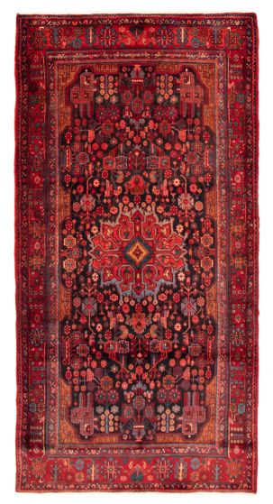 Bordered  Traditional Black Area rug Unique Persian Hand-knotted 371391