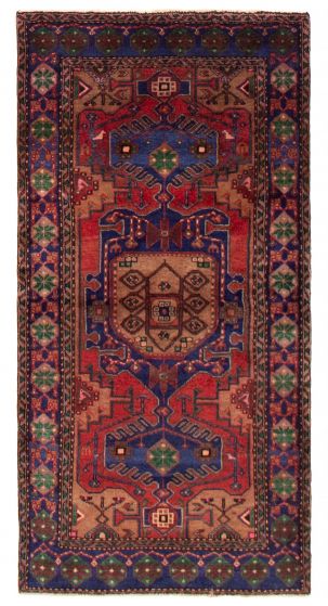 Traditional  Tribal Red Area rug 4x6 Turkish Hand-knotted 392880