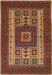 Bohemian  Traditional Ivory Area rug 5x8 Afghan Hand-knotted 271521