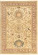 Bordered  Transitional Ivory Area rug 5x8 Turkish Hand-knotted 281177