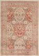 Bordered  Geometric Ivory Area rug 5x8 Turkish Hand-knotted 281226