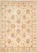Bordered  Traditional Ivory Area rug 9x12 Indian Hand-knotted 281839