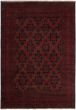 Bordered  Tribal Red Area rug 6x9 Afghan Hand-knotted 284169