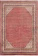 Bordered Traditional Red Area rug 6x9 Indian Hand-knotted 284750