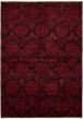 Casual  Transitional Red Area rug 5x8 Indian Hand-knotted 294428