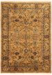 Bordered  Traditional Brown Area rug 6x9 Indian Hand-knotted 303973