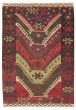 Bordered  Geometric Red Area rug Unique Turkish Flat-Weave 316251