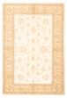 Bordered  Traditional Ivory Area rug 5x8 Pakistani Hand-knotted 318185