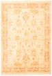 Bordered  Traditional Ivory Area rug 5x8 Pakistani Hand-knotted 318289
