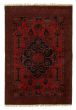 Bordered  Traditional Red Area rug 3x5 Afghan Hand-knotted 329265
