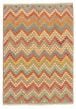 Bordered  Geometric Multi Area rug 6x9 Turkish Flat-weave 329400