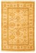 Bordered  Traditional Ivory Area rug 3x5 Afghan Hand-knotted 331236