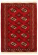 Bordered  Tribal Red Area rug 3x5 Turkmenistan Hand-knotted 332331