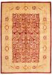 Bordered  Traditional Red Area rug 10x14 Pakistani Hand-knotted 338383