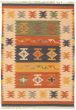Flat-weaves & Kilims  Traditional Blue Area rug 3x5 Turkish Flat-weave 339281