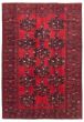 Bordered  Tribal Red Area rug 6x9 Afghan Hand-knotted 342839