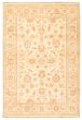 Bordered  Traditional Ivory Area rug 3x5 Afghan Hand-knotted 346690